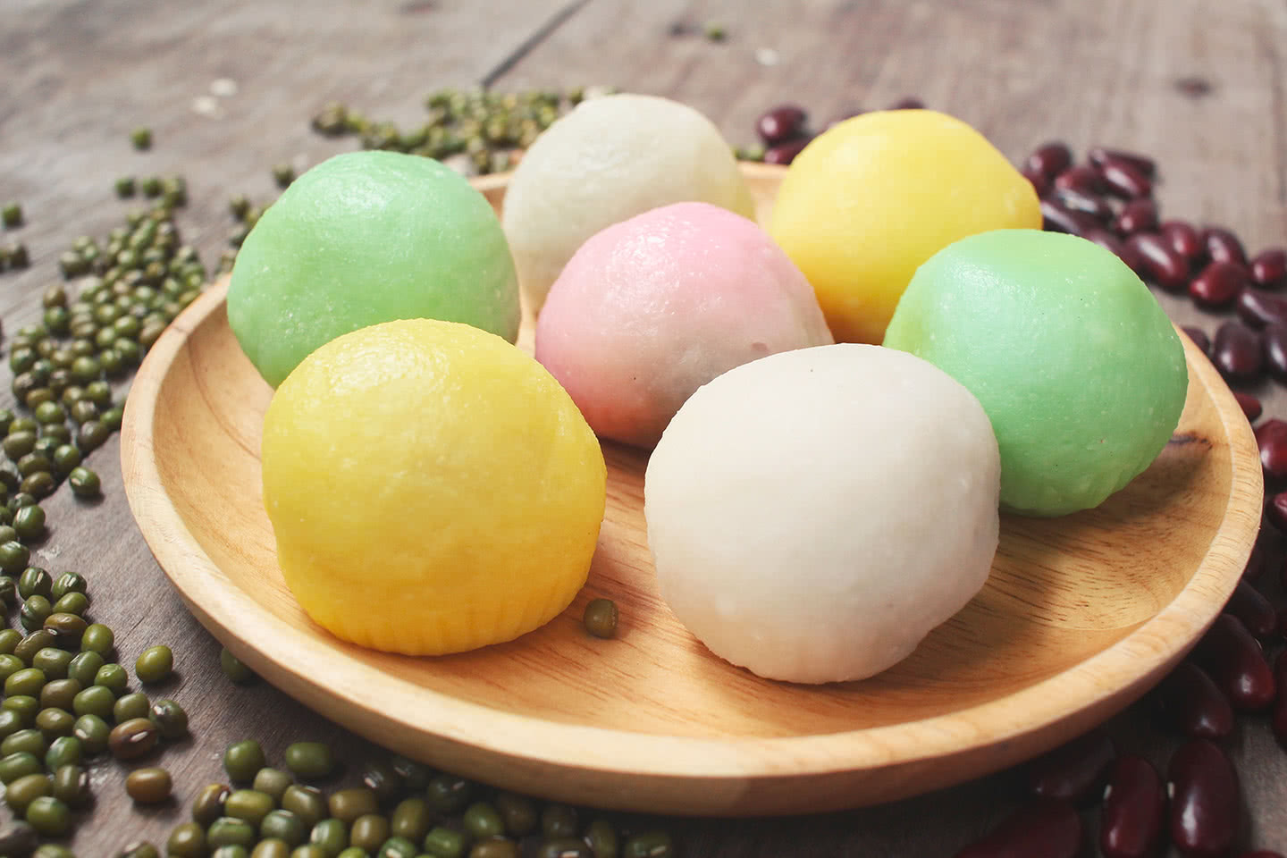 Mochi délicieux de toute les couleurs